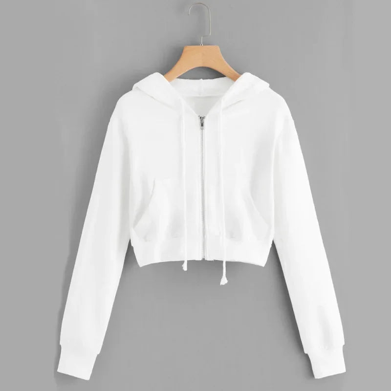 Alessia Hoodie | Kort Dames Sweatshirt met Kap en Trendy Winterlook