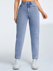 Gianna Jeans | Dames Mom Jeans met Hoge Taille en Lichte Tapered Pasvorm