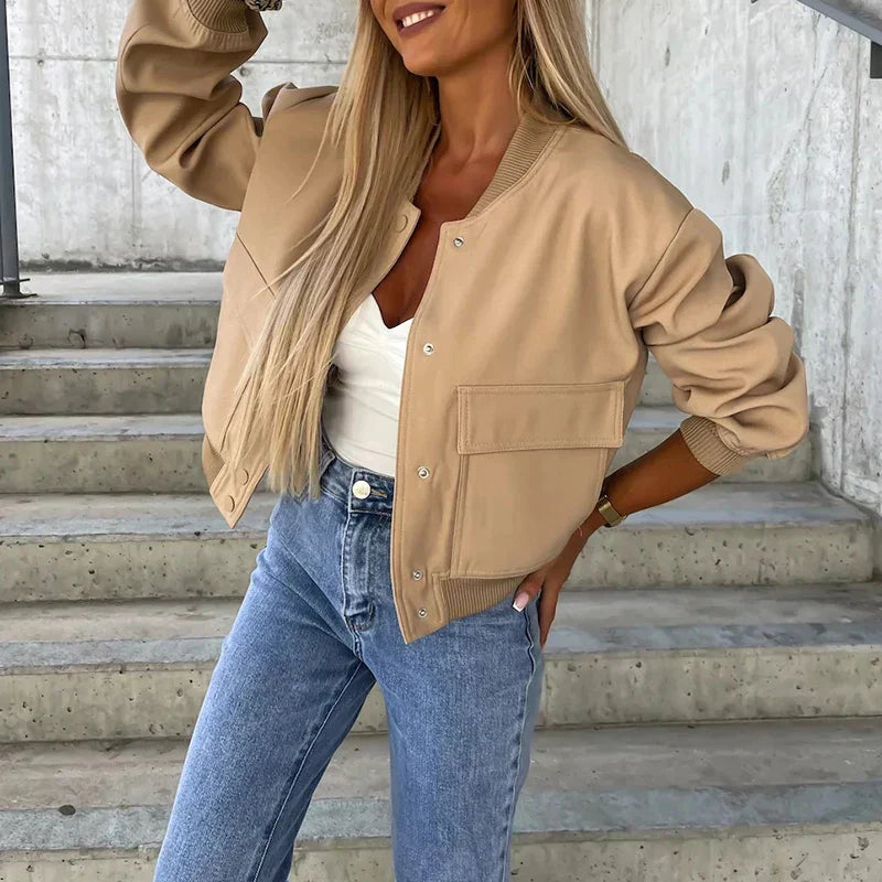 Elisa Jas | Korte Kreukvrije Damesjas van Katoenmix met Tijdloze Look