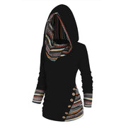 Siena Hoodie | Dames Winter Sweatshirt met Capuchon en Ethno-Print