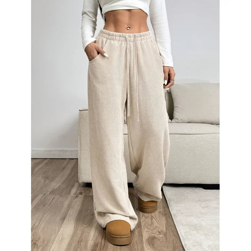 Sofia Broek | Dames Corduroy Broek met Hoge Taille en Relaxte Pasvorm