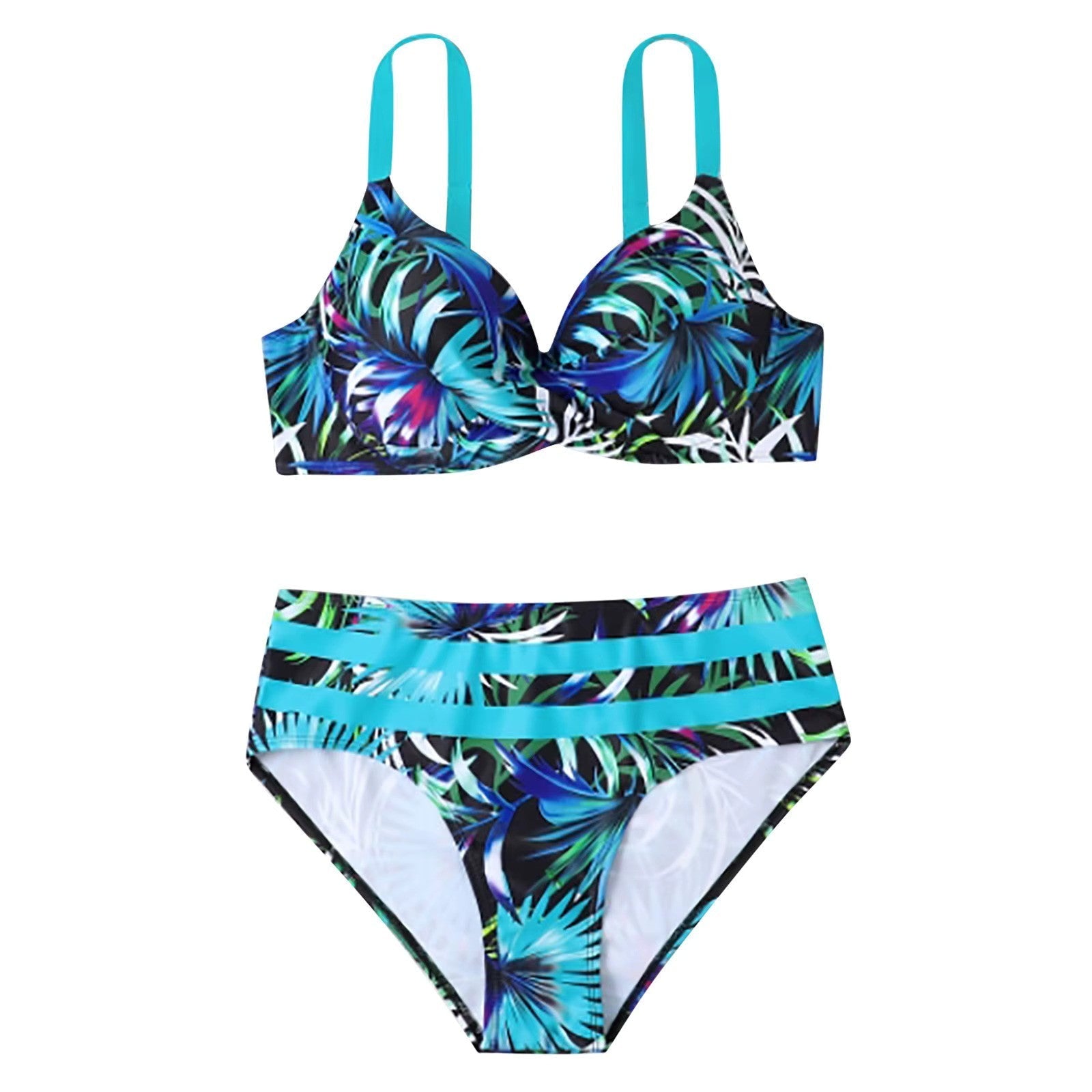 Hoymans Bikini | Tropische Bikini met Hoge Taille en Stevige Ondersteuning
