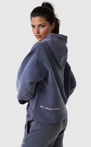 Gianna Dames hoodie donkerblauw voor winter – comfortabele trendy trui