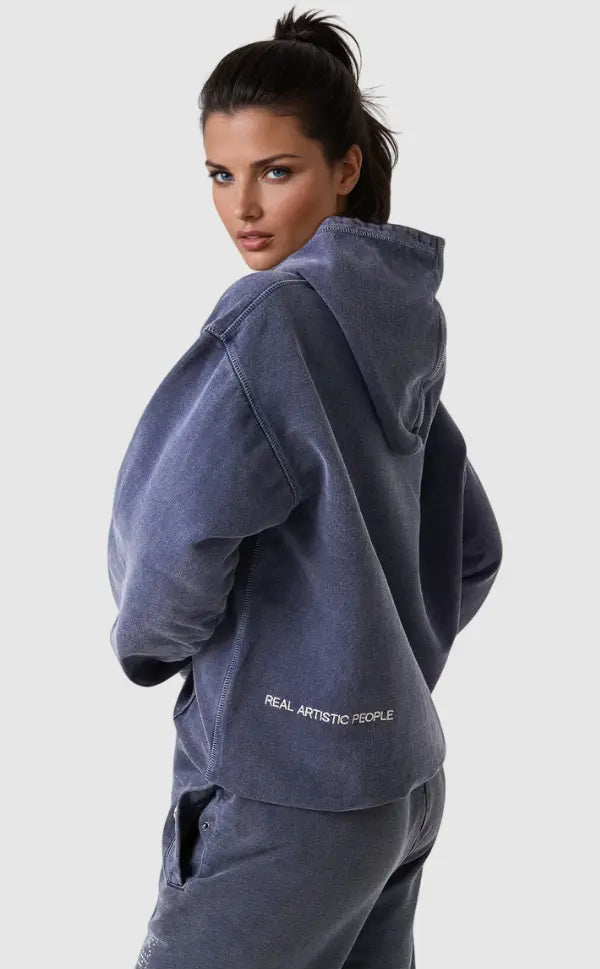 Gianna Dames hoodie donkerblauw voor winter – comfortabele trendy trui