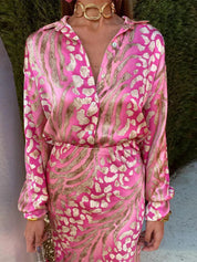 Serena Set | Zomerse Dames Set met Lange Mouwen en Luxueuze Stoffen