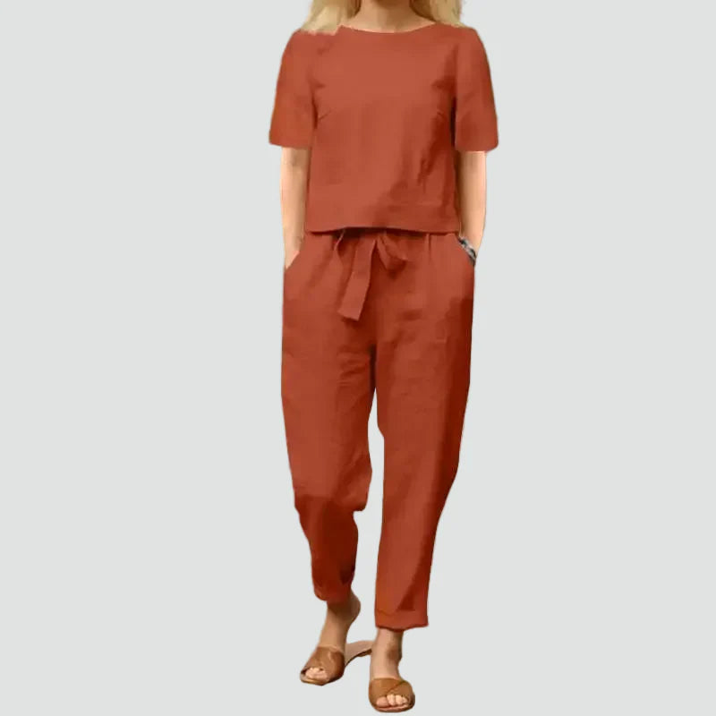 Linnen Set Dames Zomer met Top en Broek, Luchtig en Ademend - Ginevra Russo
