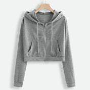 Alessia Hoodie | Kort Dames Sweatshirt met Kap en Trendy Winterlook