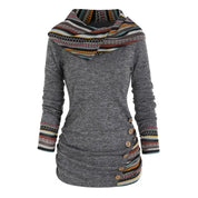 Siena Hoodie | Dames Winter Sweatshirt met Capuchon en Ethno-Print
