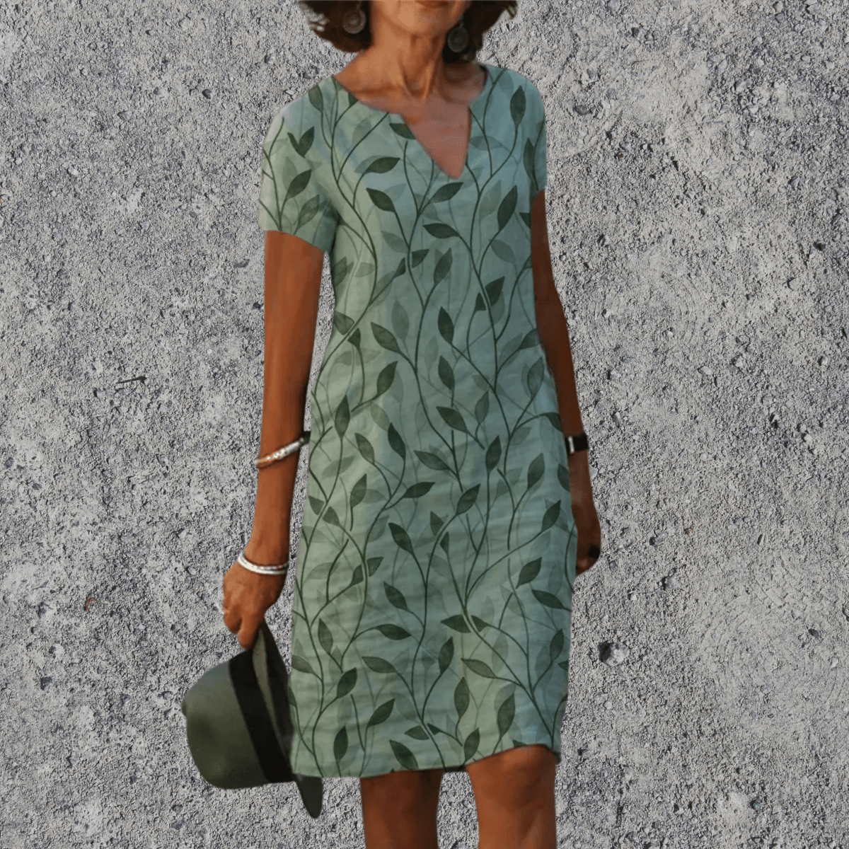 Sabella_Elegante_Maxi_Jurk_voor_Dames_met_V-hals_Licht_en_Perfect_voor_de_Zomer_Donkergroen.png