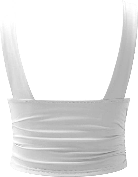Dames Top Strapless met Diepe V-Hals en Ruches - Zwart / Wit / Grijs - Maelen