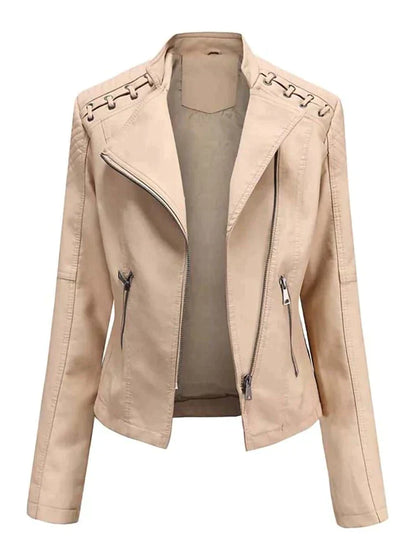 Alessia Jas | Luxe PU Leren Damesjas met Slank Ontwerp en Fleece Voering