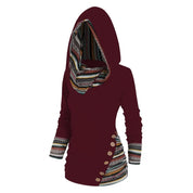 Siena Hoodie | Dames Winter Sweatshirt met Capuchon en Ethno-Print
