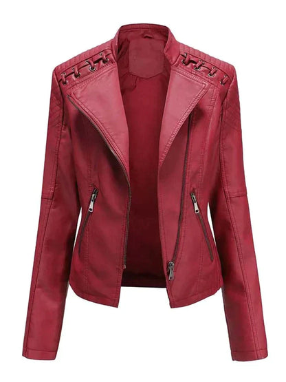 Alessia Jas | Luxe PU Leren Damesjas met Slank Ontwerp en Fleece Voering