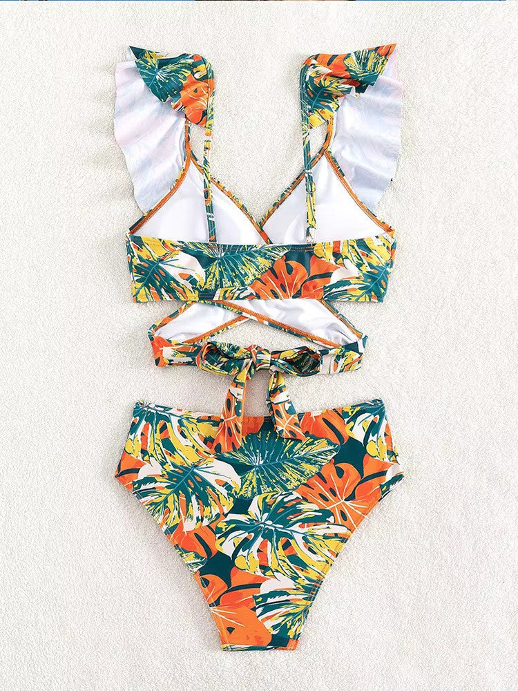 Angélica Bikini Set | Trendy Hoge Taille Bikini met Speelse Print en Comfortabele Pasvorm
