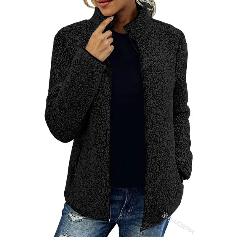 Clara Montelli | Luxe Fleece Jacket Dames – Warme & Stijlvolle Jas voor Herfst en Winter