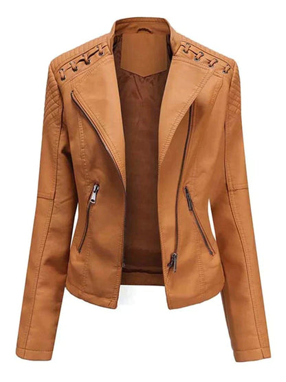 Alessia Jas | Luxe PU Leren Damesjas met Slank Ontwerp en Fleece Voering