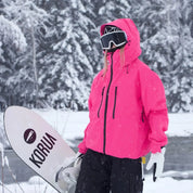 Unisex Ski Jas – Waterdichte Warm Gewatteerde Outdoor Winterjas van Elena Moretti