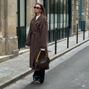 Luxe Wol Trenchcoat met Ceintuur Dames – Double Breasted jas | Luciana Belluci