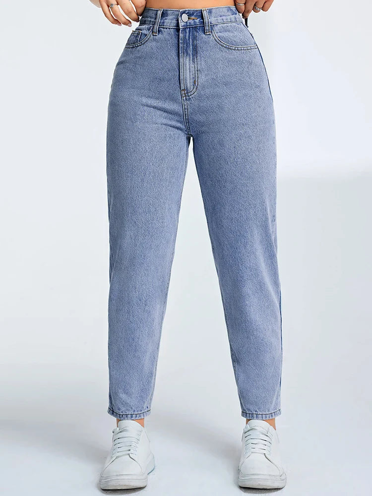 Gianna Jeans | Dames Mom Jeans met Hoge Taille en Lichte Tapered Pasvorm