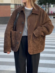 Giulia Bomberjack | Suède Damesjack met Tijdloos Bombersilhouet en Luxe Afwerking