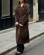 Luxe Wol Trenchcoat met Ceintuur Dames – Double Breasted jas | Luciana Belluci