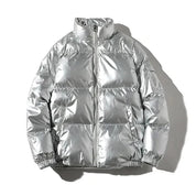 Leonardo Winddichte metallic puffer winterjas heren – warme en waterafstotende jas voor koude dagen
