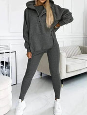 Alessia Set | 3-Delig Dames Loungepak met Hoodie, T-shirt en Joggingbroek