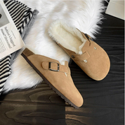 Siena dames instapklompen – gevoerde wintermuilen met teddyvoering