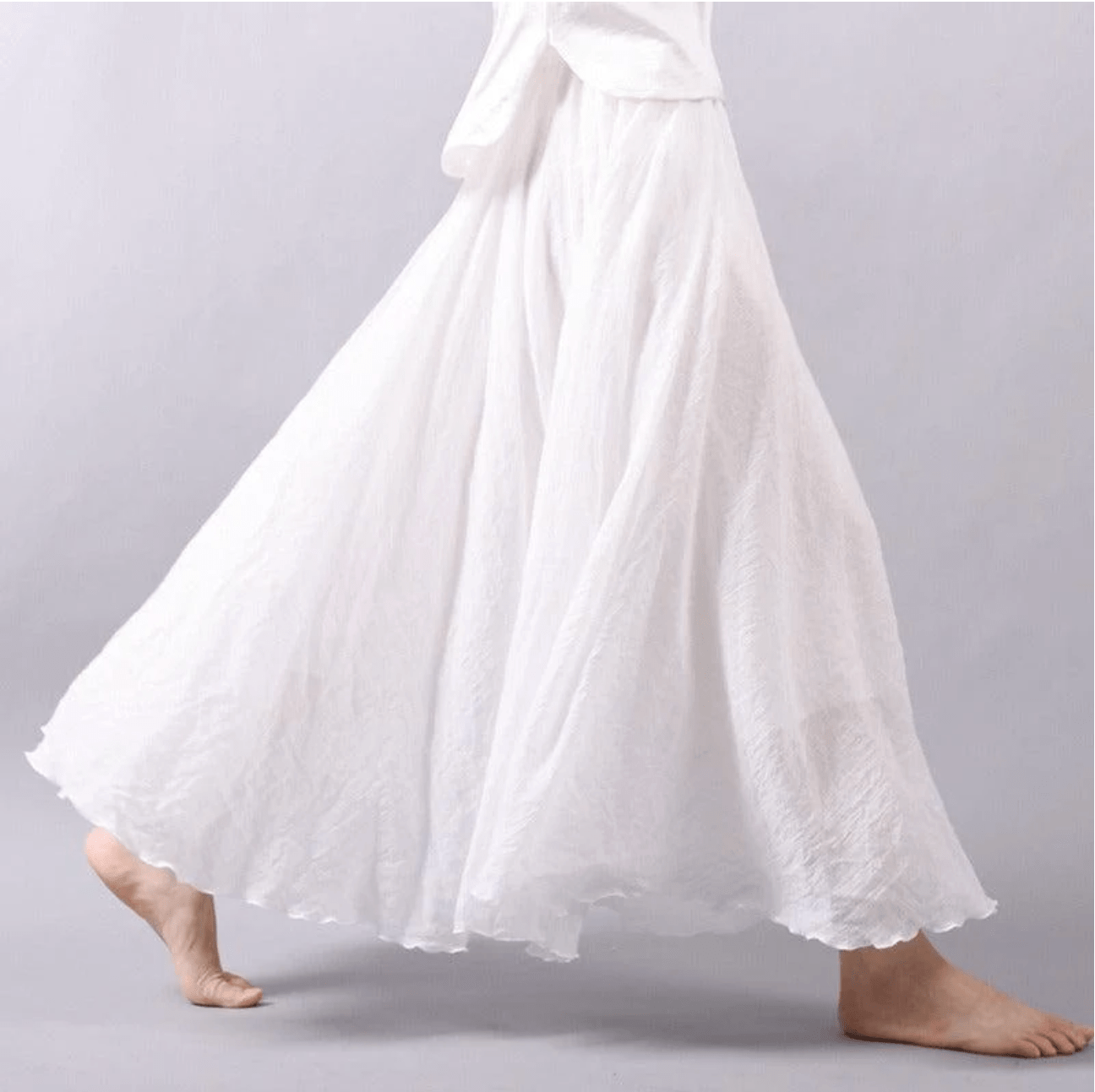 Elegante Bohemian Linnen Maxi Rok - Saraphina