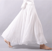 Elegante Bohemian Linnen Maxi Rok - Saraphina