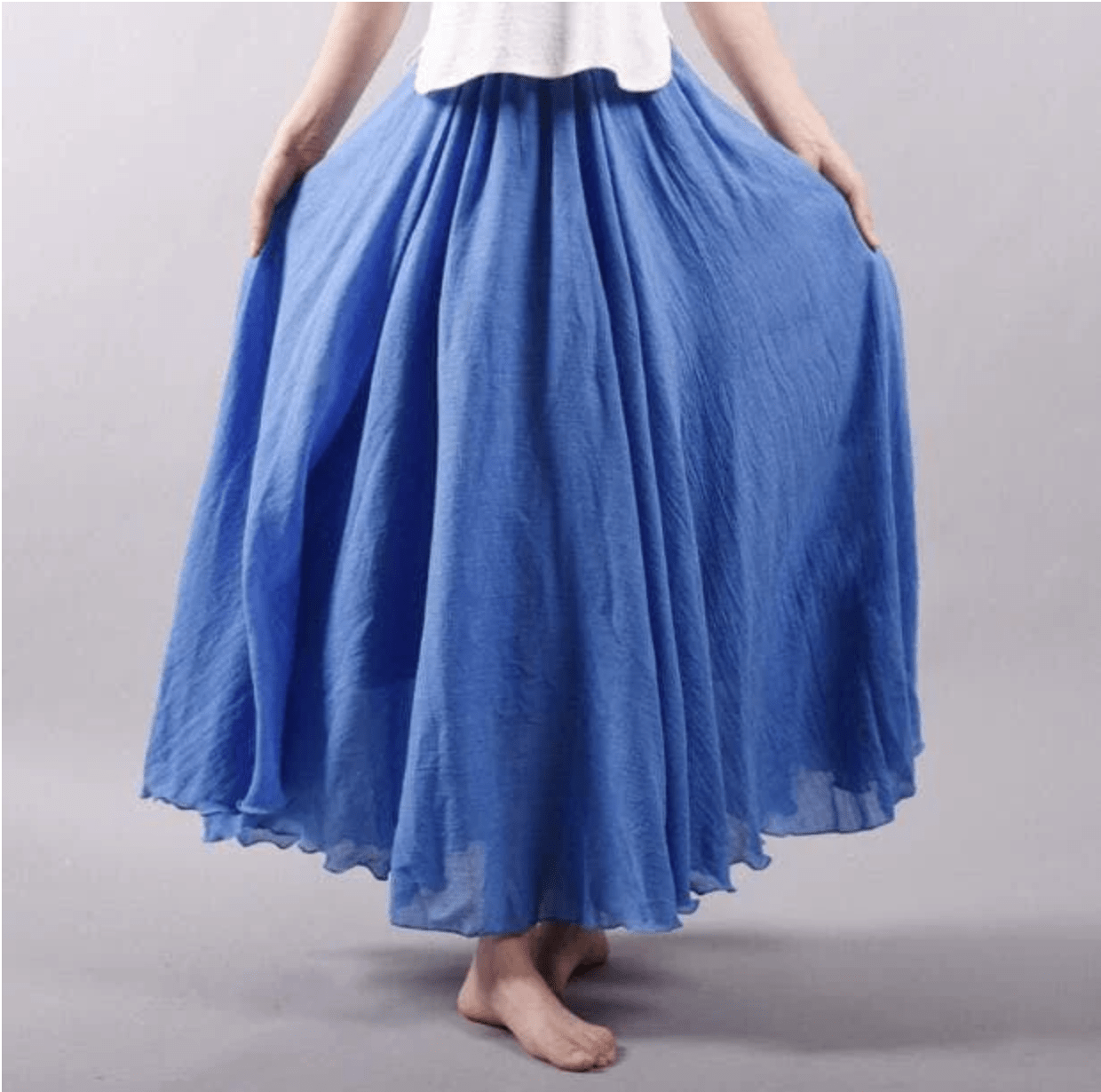Elegante Bohemian Linnen Maxi Rok - Saraphina