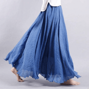 Elegante Bohemian Linnen Maxi Rok - Saraphina