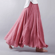 Elegante Bohemian Linnen Maxi Rok - Saraphina
