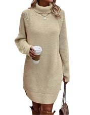 Giulia Jurk | Gebreide Dames Jurk met Lange Mouwen en Elegante Pasvorm