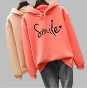 Aurora Hoodie | Dames hoodie met smile-print en comfortabele pasvorm