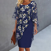 Abigail Jurk | Gelaagde Bloemenjurk met Chiffon en Ruches voor een Elegante Zomerlook