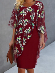 Abigail Jurk | Gelaagde Bloemenjurk met Chiffon en Ruches voor een Elegante Zomerlook