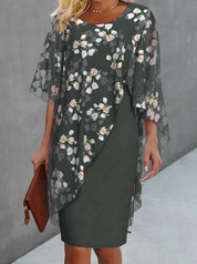 Abigail Jurk | Gelaagde Bloemenjurk met Chiffon en Ruches voor een Elegante Zomerlook