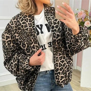 Bomber Jas Met Luipaard Print - Tussenjas dames - BMBR