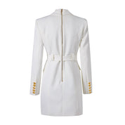 Diora Blazerjurk | Chique Blazerjurk met Luxe Tailleband en Elegante Knoopdetails