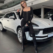 Chiara Jumpsuit | Bodycon Jumpsuit voor Dames met Gestroomlijnde Pasvorm en Trendy Look