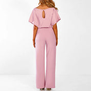 Giulia elegante jumpsuit dames – chique wide leg jumpsuit met lace-up taille
