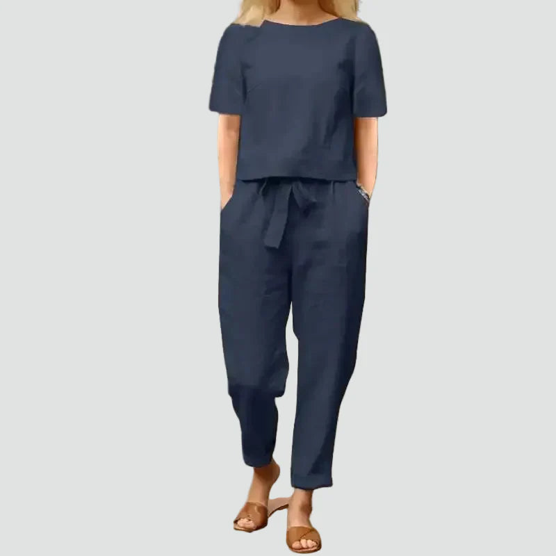 Linnen Set Dames Zomer met Top en Broek, Luchtig en Ademend - Ginevra Russo