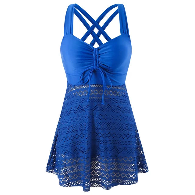 Celeste Tankini Dames | Flatterende Tankinitop met Broekje van Sneldrogend Stretchmateriaal