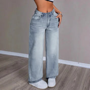Giulia Jeans | Dames Vintage Mom Jeans met Wijde Pijpen en Retro Stijl