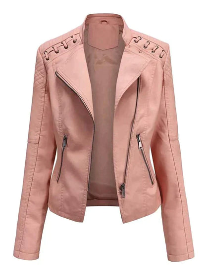 Alessia Jas | Luxe PU Leren Damesjas met Slank Ontwerp en Fleece Voering