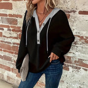 Gianna Hoodie | Dames Winter Sweatshirt met Capuchon en Contrastvoering