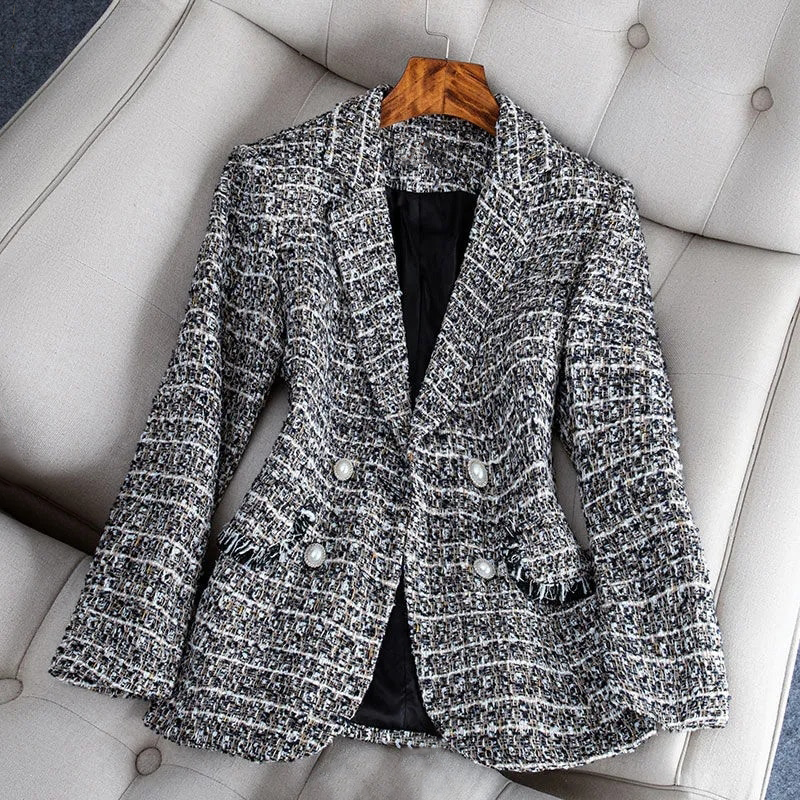 Ekko Blazer | Getailleerde Geruite Blazer met Klassiek Design en Moderne Flair