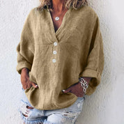 Siena Blouse | Ibiza-Stijl Damesblouse met Bohemien Flair en Luchtige Pasvorm
