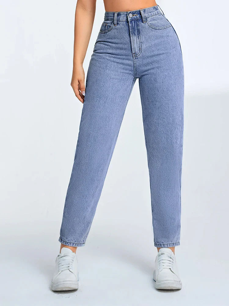 Gianna Jeans | Dames Mom Jeans met Hoge Taille en Lichte Tapered Pasvorm